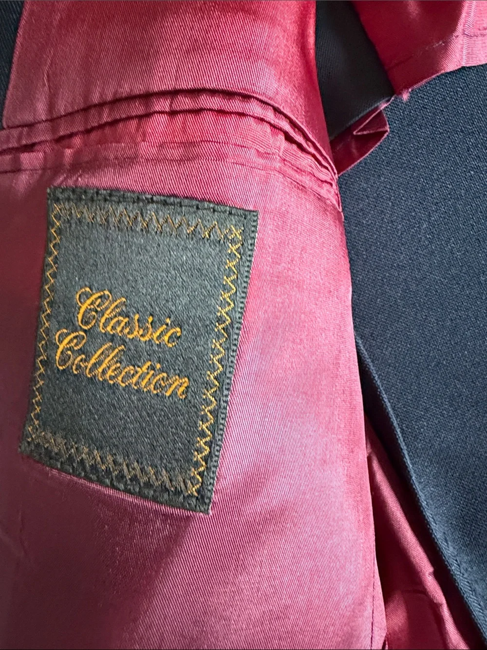 Vintage Classic COLLECTION Navy Suit with Red Lining
